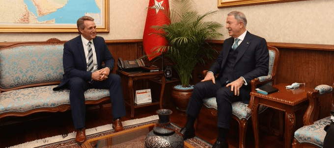 MİLLİ SAVUNMA BAKANI HULUSİ AKAR, RUSYA SAVUNMA BAKANI SERGEY ŞOYGU İLE GÖRÜŞTÜ Milli Savunma Bakanı Hulusi Akar, Rusya Savunma Bakanı Sergey Şoygu