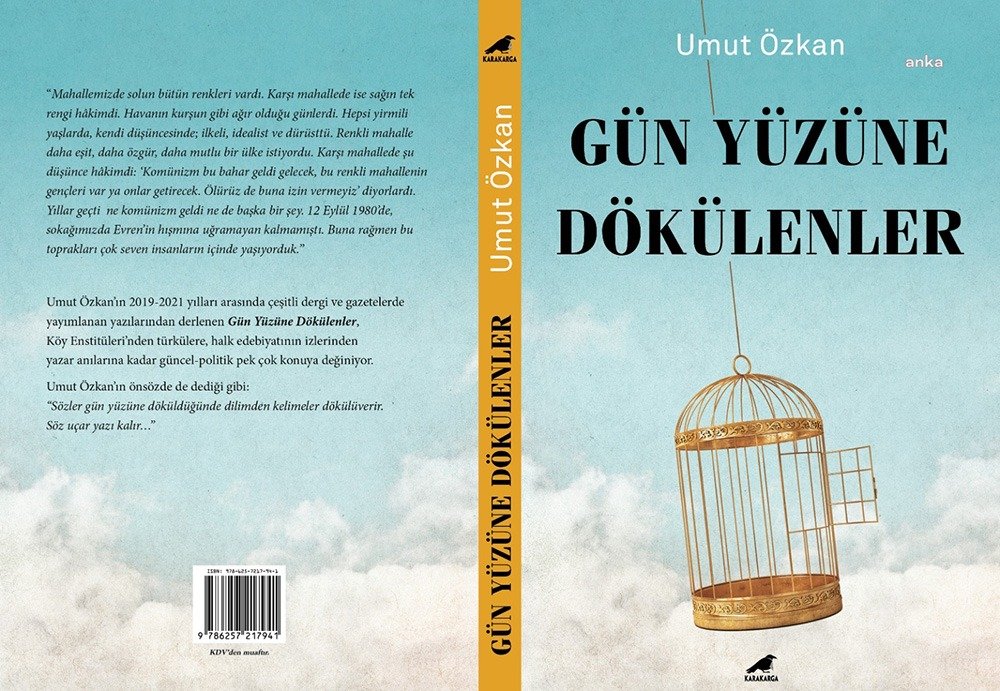 Yazar Umut Özkan’ın yeni kitabı “Gün Yüzüne Dökülenler” raflardaki yerini