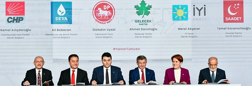 İYİ Parti Genel Başkanı Meral Akşener, altı muhalefet partisinin üzerinde
