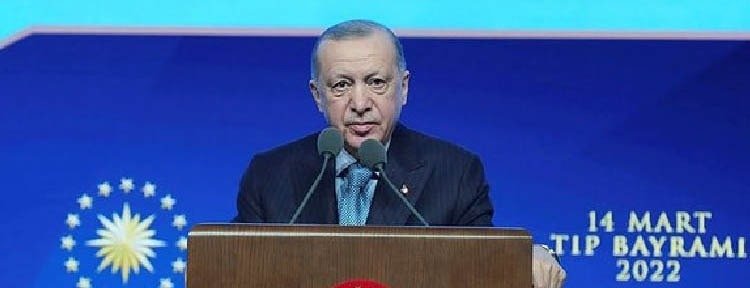 Cumhurbaşkanı Recep Tayyip Erdoğan, Beştepe Millet Kongre Merkezi’ndeki 14 Mart