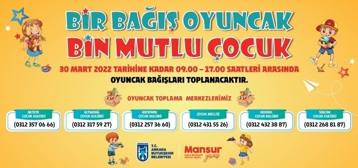 Ankara Büyükşehir Belediyesi, Başkent’te yaşayan çocuklar arasında paylaşım bilincini oluşturmak