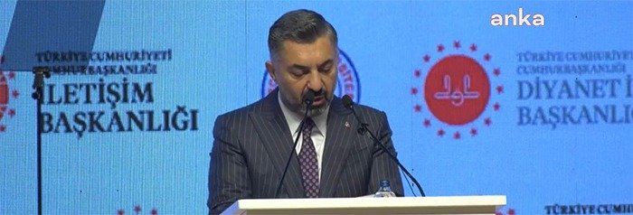 İkinci Uluslararası Medya ve İslamofobi Forumu'nda konuşan RTÜK Başkanı Ebubekir