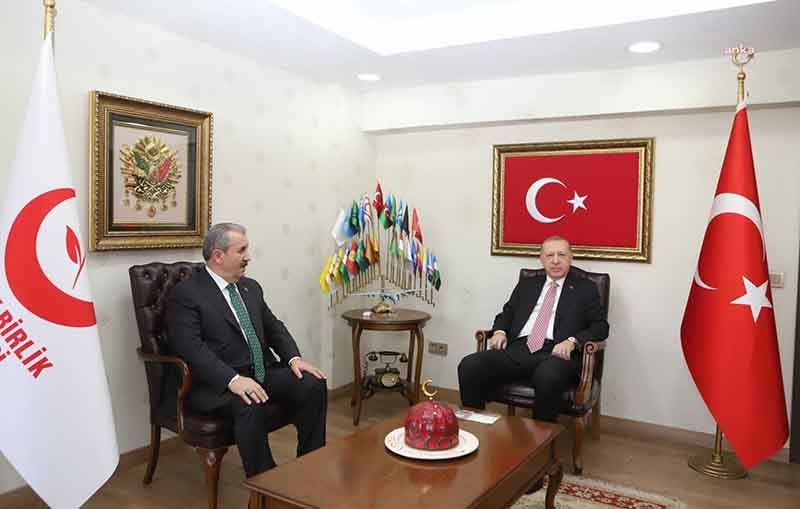 Cumhurbaşkanı Recep Tayyip Erdoğan, Büyük Birlik Partisi (BBP) Genel Başkanı