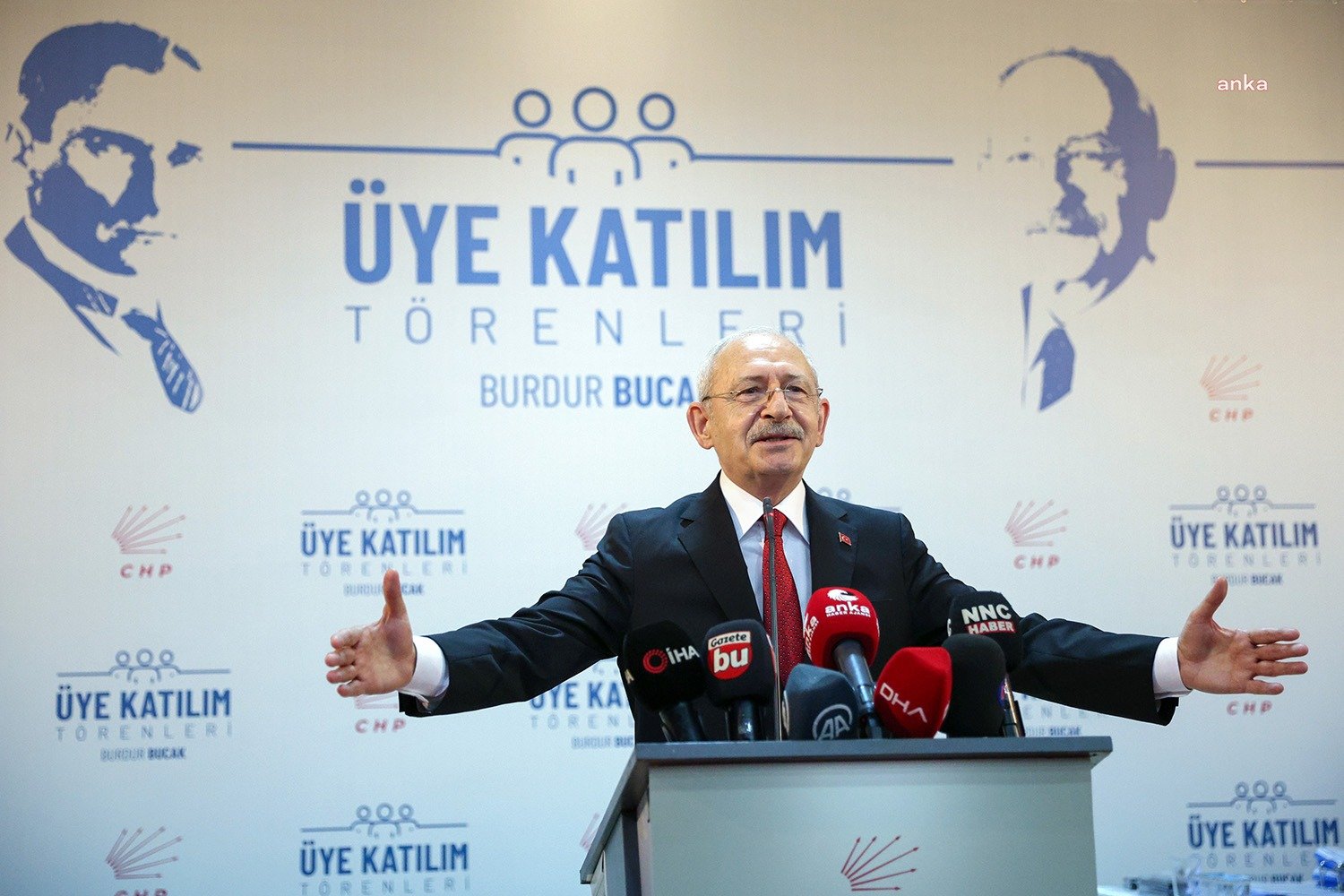 CHP Genel Başkanı Kemal Kılıçdaroğlu, Burdur’da, partisinin üye katılım töreninde