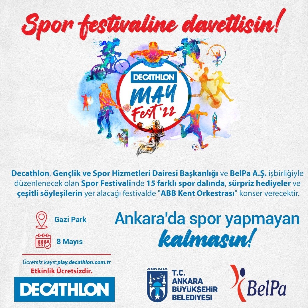 Ankara Sporun da Başkenti Olacak: Gazi Park’ta Spor Festivali Başlıyor Ankara Büyükşehir Belediyesi, Başkentlilerin spora olan ilgisini artırmak ve Ankara’yı