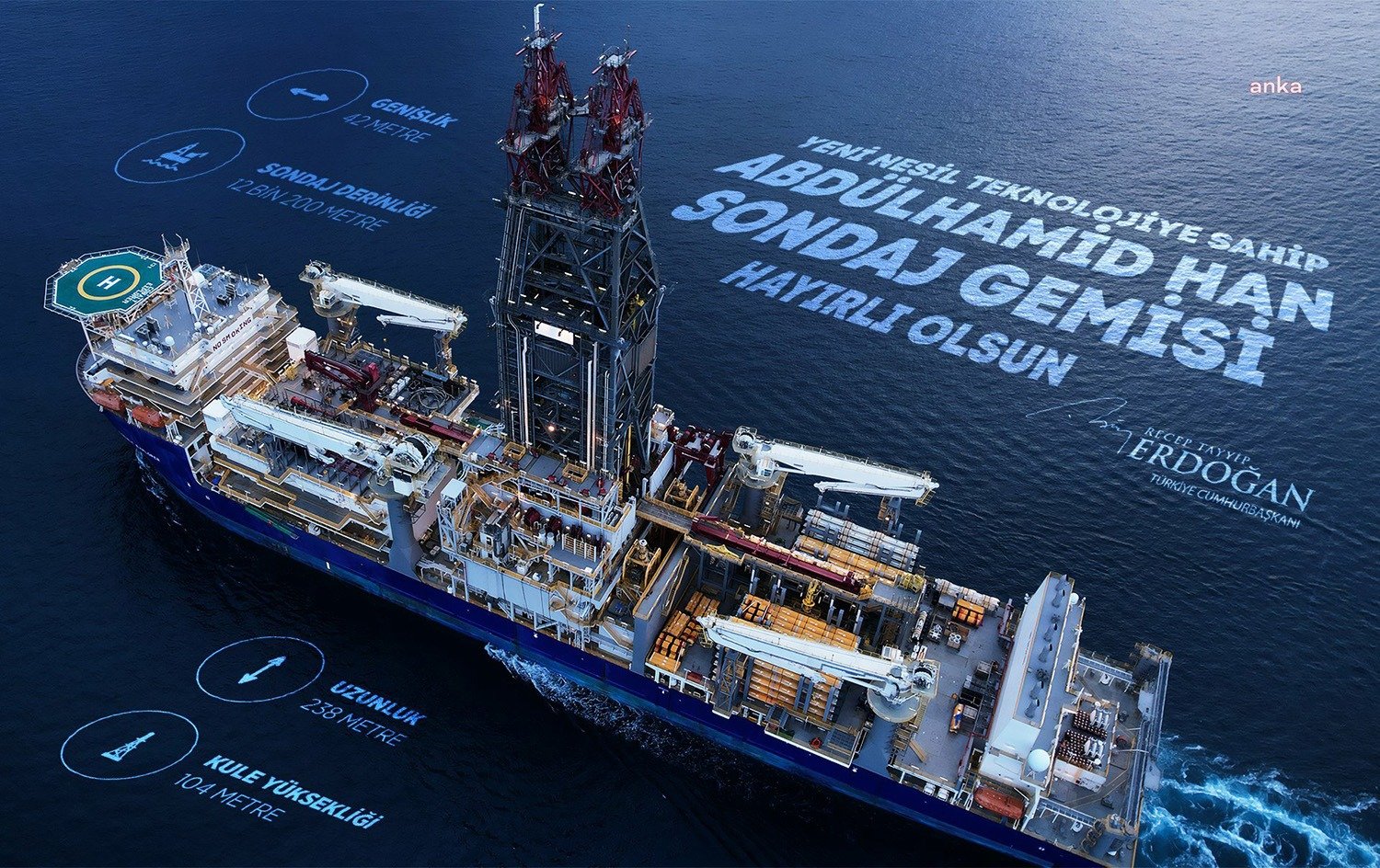 Cumhurbaşkanı Erdoğan: Enerjiyi Bir Gerilim ve Çatışma Alanı Değil Bölgesel İş Birliğinin Anahtarı Olarak Görüyoruz Cumhurbaşkanı Recep Tayyip Erdoğan, Karadeniz Gazı Denize İlk Boru İndirme