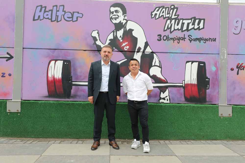 Halil Mutlu Sincan’da Olimpiyat, Dünya ve Avrupa şampiyonu eski milli halterci Halil Mutlu