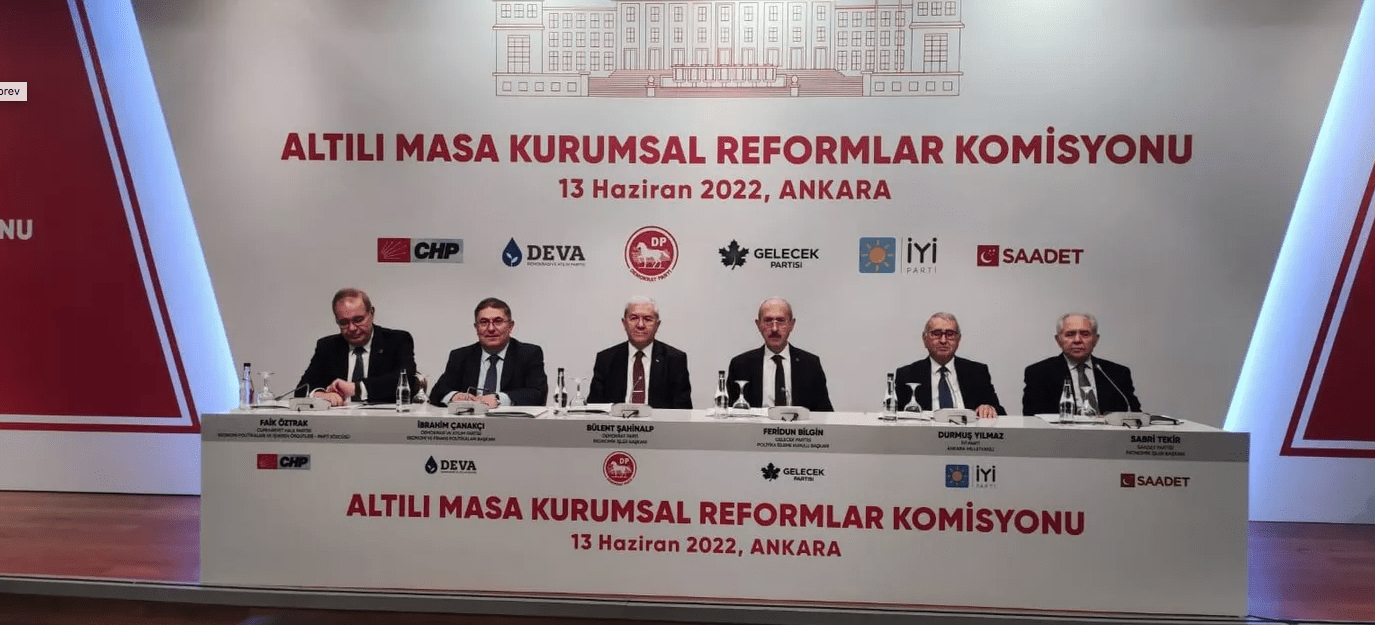 Altı Siyasi Partinin Ekonomi Kurmayları Açıkladı Altı siyasi partinin ekonomi kurmaylarının oluşturduğu Kurumsal Reformlar Komisyonu, çalışma