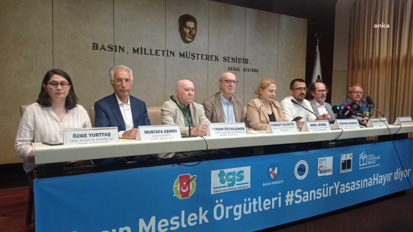 Basın meslek örgütleri, internet medyası ve sosyal medyaya yeni yaptırımlar