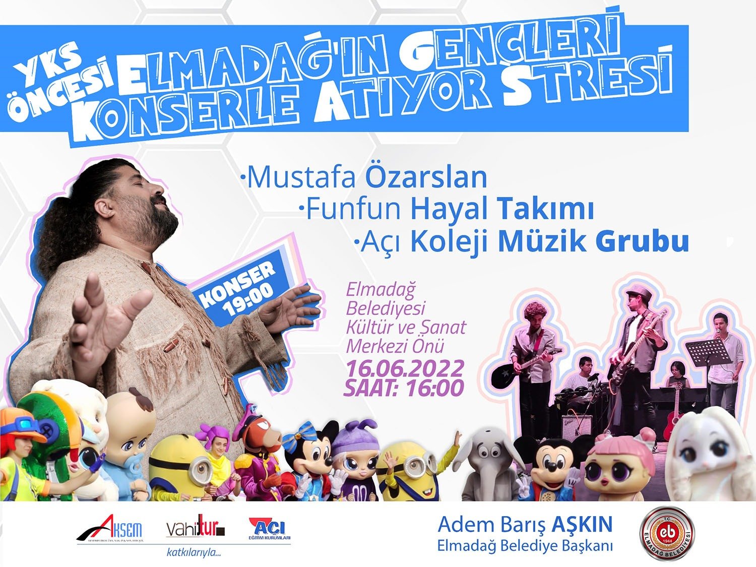 Elmadağ’ın Gençleri YKS Öncesi Konserle Atıyor Stresi Kültürel, Sosyal, sanatsal ve sportif etkinliklere önem veren Elmadağ Belediyesi