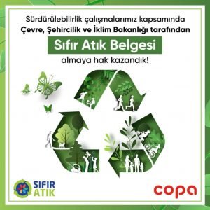COPA 'Sifir Atik Belgesi' Almaya Hak Kazandi