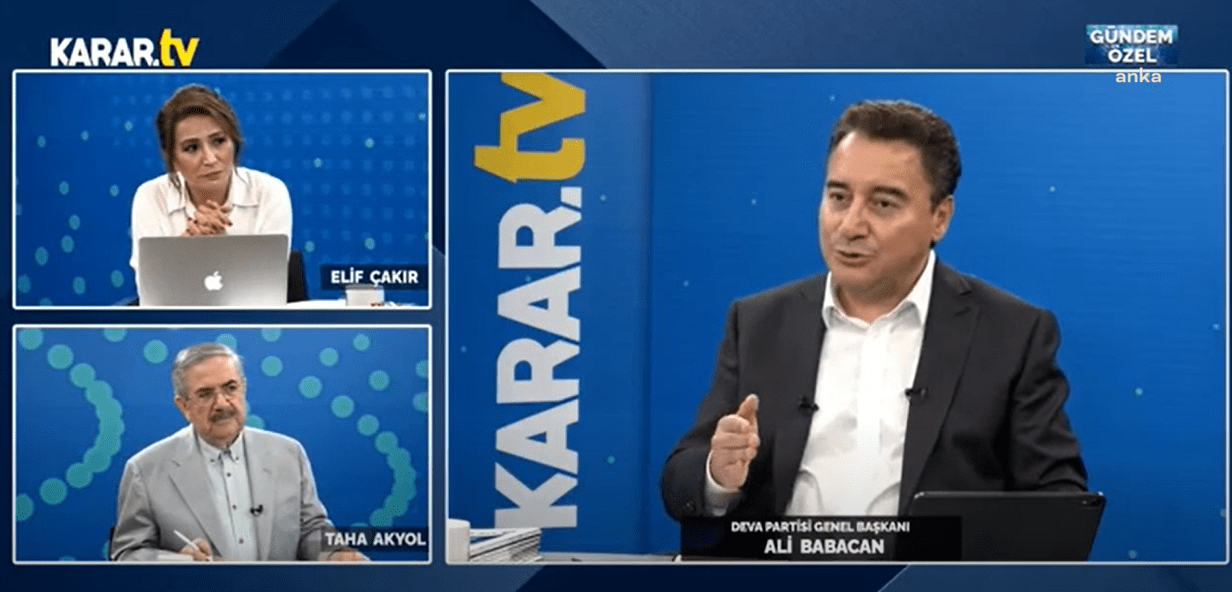 Demokrasi ve Atılım (DEVA) Partisi Genel Başkanı Ali Babacan, “Merkez