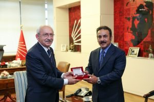 CHP Genel Baskani Kilicdaroglu, Katar’in Turkiye Buyukelcisi Al Thani’yi Kabul Etti