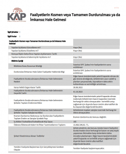 Demiroren Holding, Baski Tesisi Istanbul DPC’yi kapatarak 105 calisanin is aktini feshedecegini duyurdu