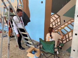 Pursaklar'da Duvarlar Sanat Eserine Donusuyor