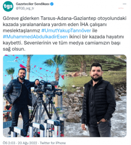 Gaziantep'de Kazazedelerin Yardimina Giden IHA Muhabirleri, Meydana Gelen Ikinci Kazada Yasamlarini Yitirdi