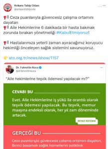 Saglik Meslek Orgutlerinden Aile Hekimligi Yonetmeligi'nde Yapilan Degisiklige Tepki
