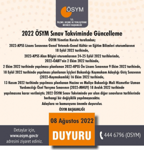 KPSS'de Yeni Sinav Tarihi 18 Eylul