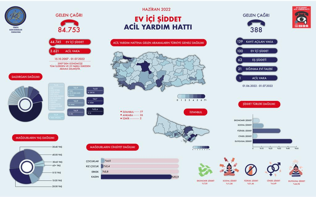 Türkiye Kadın Dernekleri Federasyonu (TKDF) tarafından yönetilen “Ev İçi Şiddet