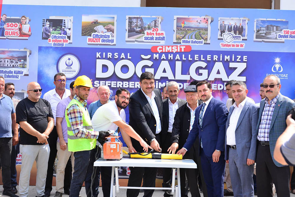 Kahramankazan Belediye Başkanı Serhat Oğuz’un, ilçedeki tüm köylerin doğalgazla buluşturulması
