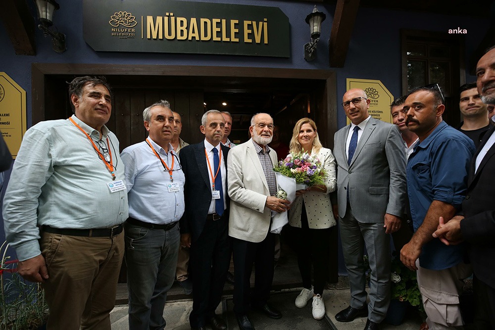 Saadet Partisi (SP) Genel Başkanı Temel Karamollaoğlu, Nilüfer Belediyesi'nin Mübadele