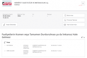Demiroren Holding, Baski Tesisi Istanbul DPC’yi kapatarak 105 calisanin is aktini feshedecegini duyurdu