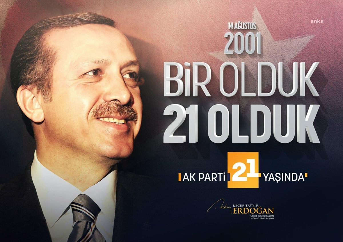 Cumhurbaşkanı ve AKP Genel Başkanı Recep Tayyip Erdoğan, partisinin 21.
