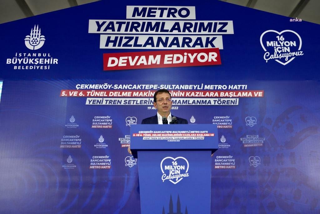 İstanbul Büyükşehir Belediye (İBB) Başkanı Ekrem İmamoğlu, Çekmeköy-Sancaktepe-Sultanbeyli metro hattında