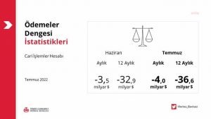 TCMB: TURKIYE EKONOMISI TEMMUZ'DA 4,01 MILYAR DOLARLIK CARI ACIK VERDI