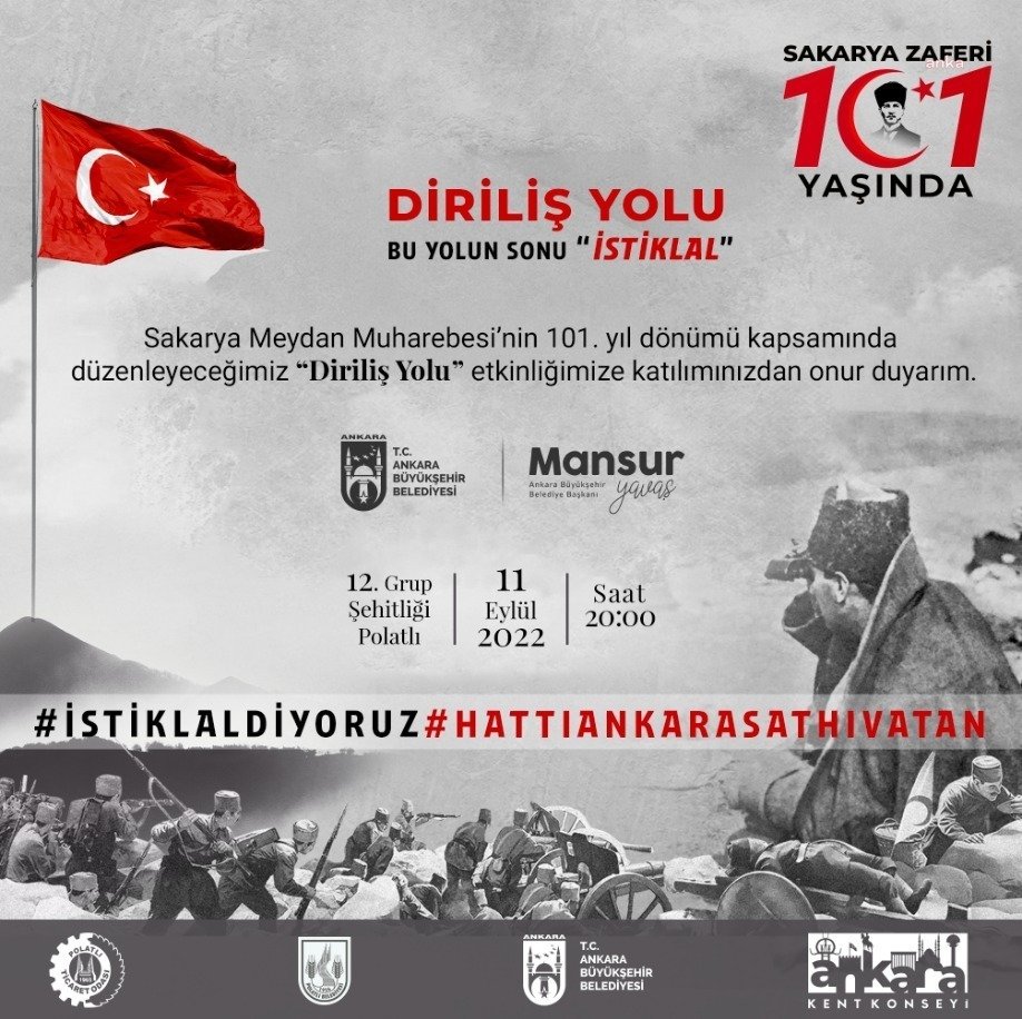 Sakarya Meydan Muharebesi’nin 101. yıl dönümü etkinlikleri kapsamında 11 Eylül