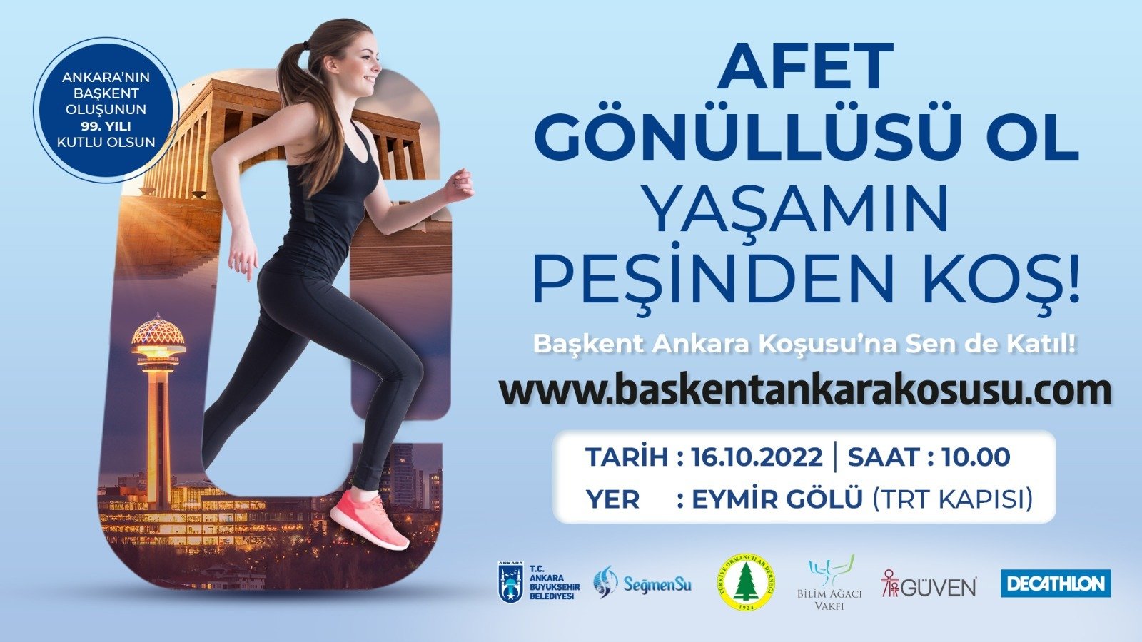 Ankara, Başkent oluşunun 99. yılı anısına düzenlenecek ‘Başkent Ankara Koşusu’na
