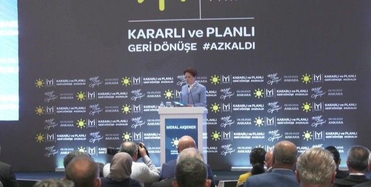 İYİ Parti Genel Başkanı Meral Akşener, “Türkiye bir hendek olmuştur.