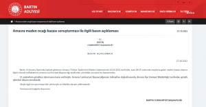 Bartin Bassavciligi, Amasra Maden Faciasina Iliskin Sorusturmada 25 Supheli Icin Gozalti Karari Verdi