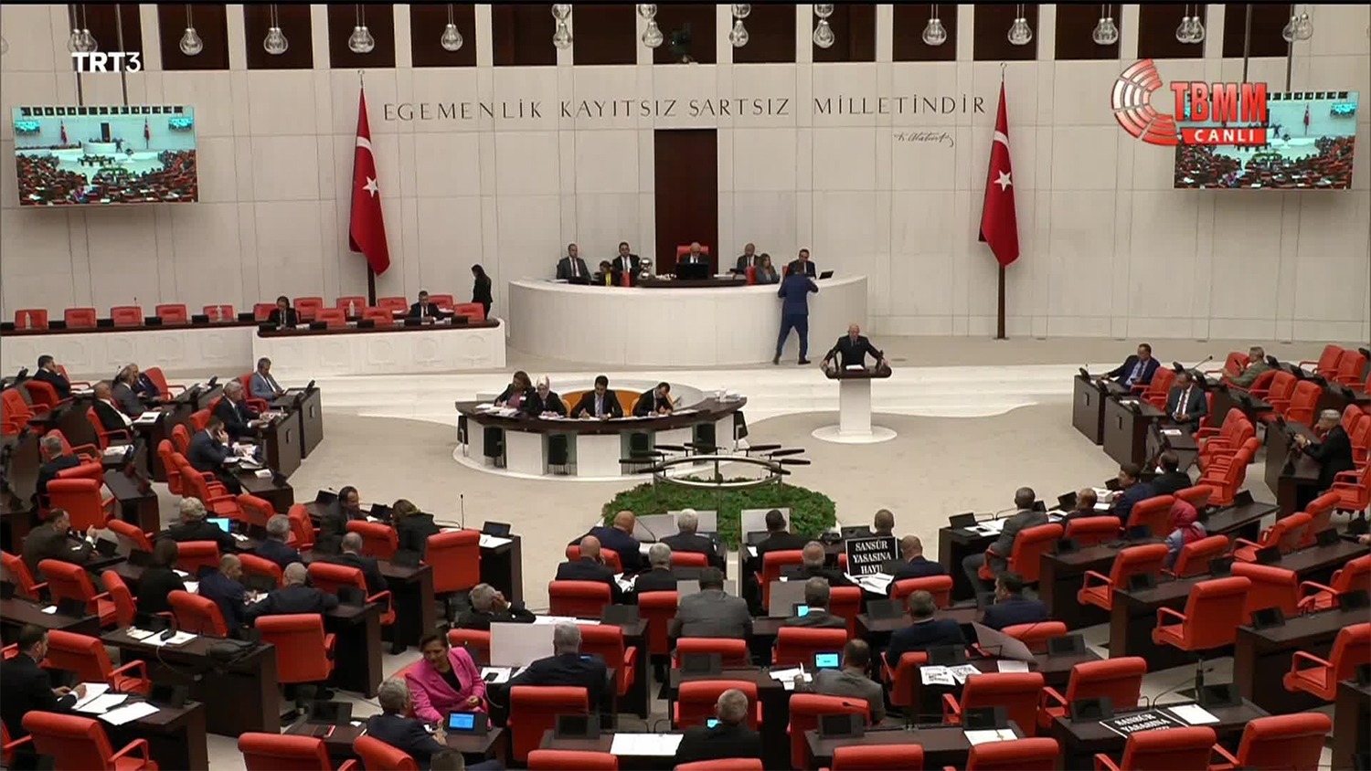 CHP İstanbul Milletvekili İbrahim Kaboğlu, “Sansür Yasası’nın” TBMM Genel Kurulu’ndaki