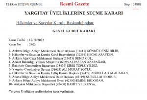 HSK, Yargitay’a 10 Yeni Uye Secti
