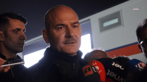 Bakan Donmez: “15 Arkadasimiz Maden Ocaginda. Bir Galeride Patlamanin Akabinde Olusan Yangin Soz Konusu. 10-11 Tanesi Yanginin Devam Ettigi Bolgede”