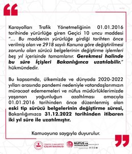 Eski Tip Surucu Belgelerini Degistirme Suresi 2024 Sonuna Kadar Uzatildi