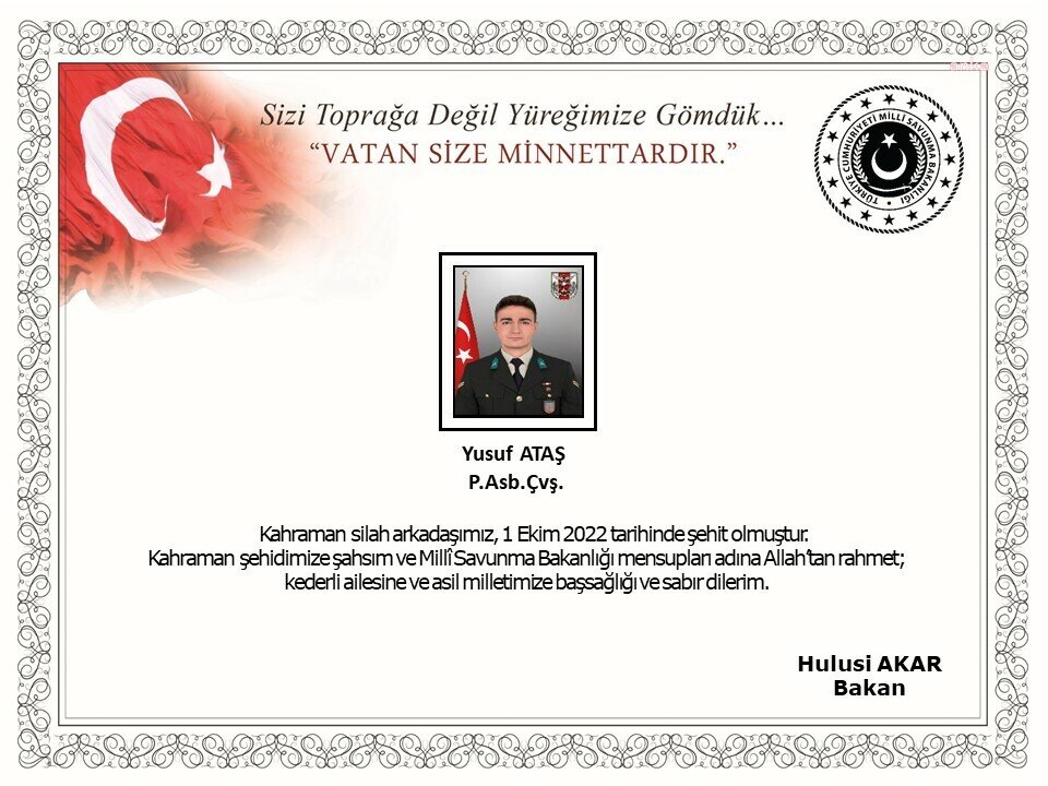 Milli Savunma Bakanlığı (MSB), Pençe-Kilit operasyonu bölgesinde bölücü terör örgütü