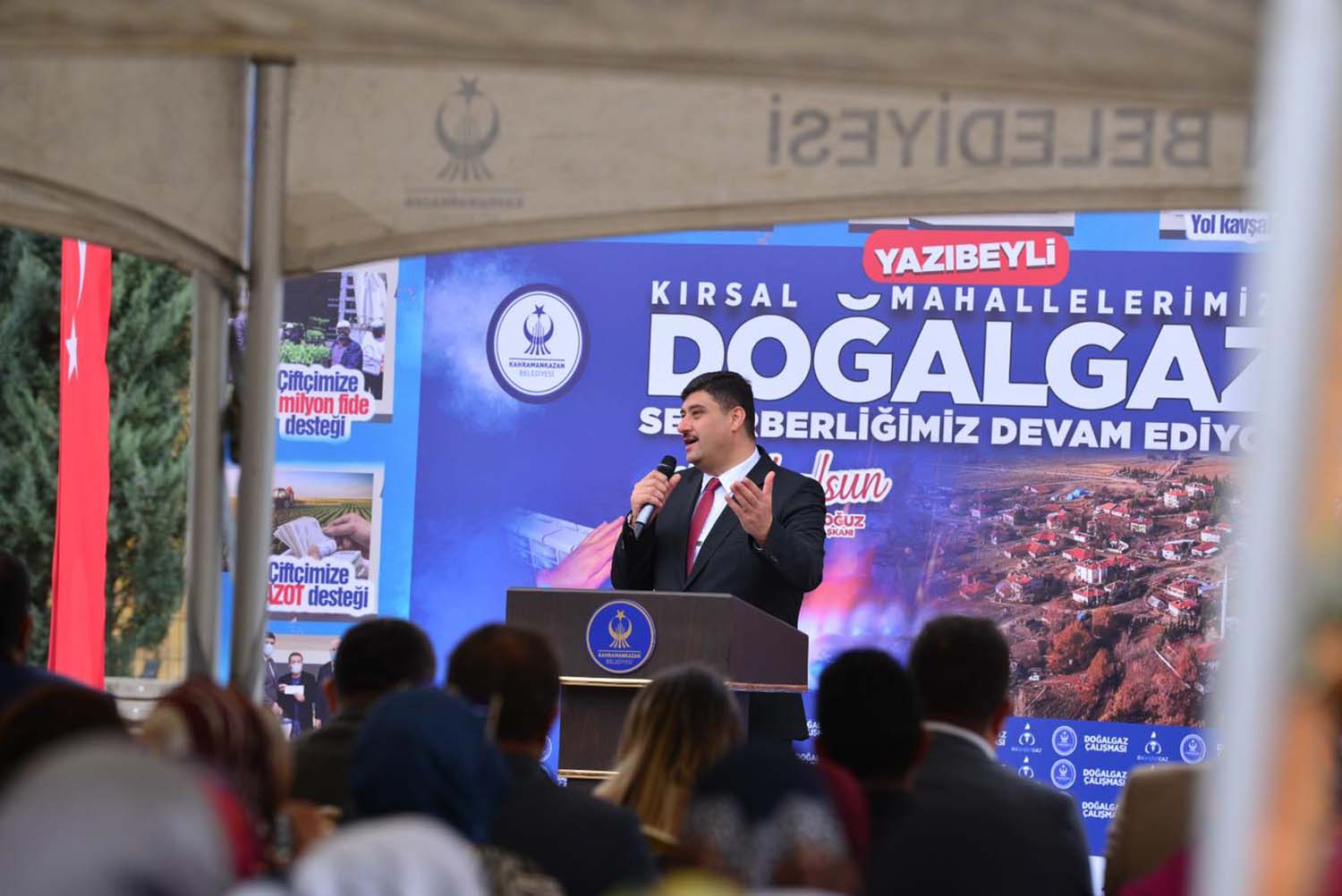 Kahramankazan Belediye Başkanı Serhat Oğuz’un, ilçedeki tüm köylerin doğalgazla buluşturulması