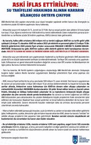 ASKI Iflas Ettiriliyor: Su Tarifeleri Hakkinda Alinan Kararin Bilancosu Ortaya Cikiyor