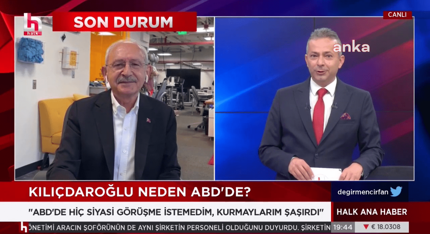 CHP Genel Başkanı Kemal Kılıçdaroğlu, “Seyahatim siyasal hiçbir içeriğe sahip