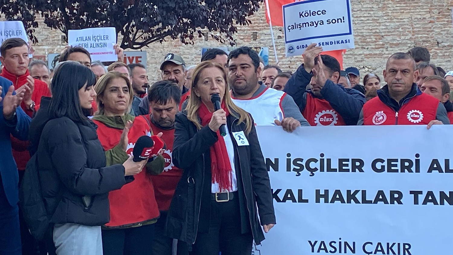 DİSK Genel Başkanı Arzu Çerkezoğlu, Yasin Çakır Un Sanayi ve