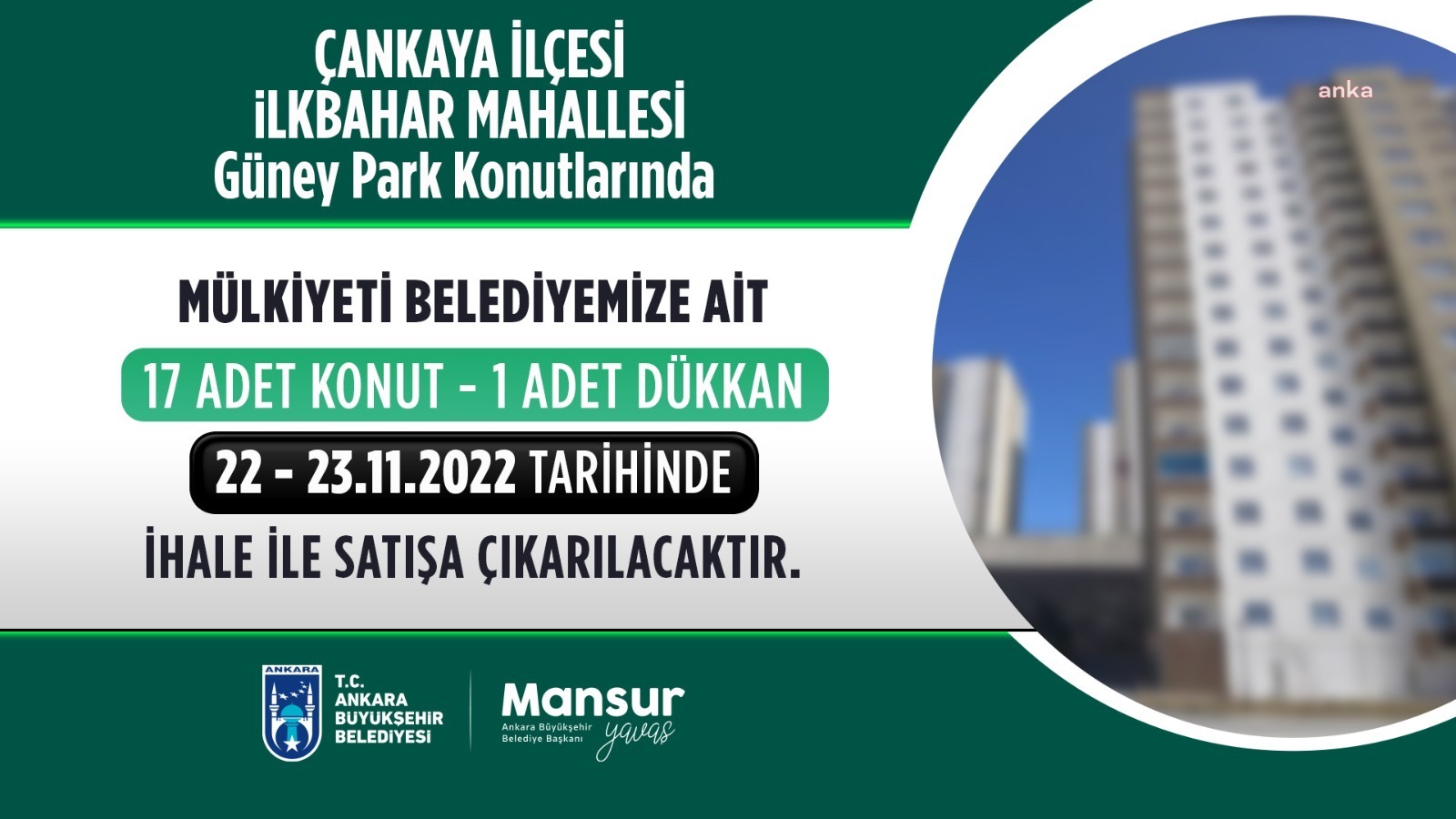 Ankara Büyükşehir Belediyesi (ABB) Emlak ve İstimlak Daire Başkanlığı, Çankaya