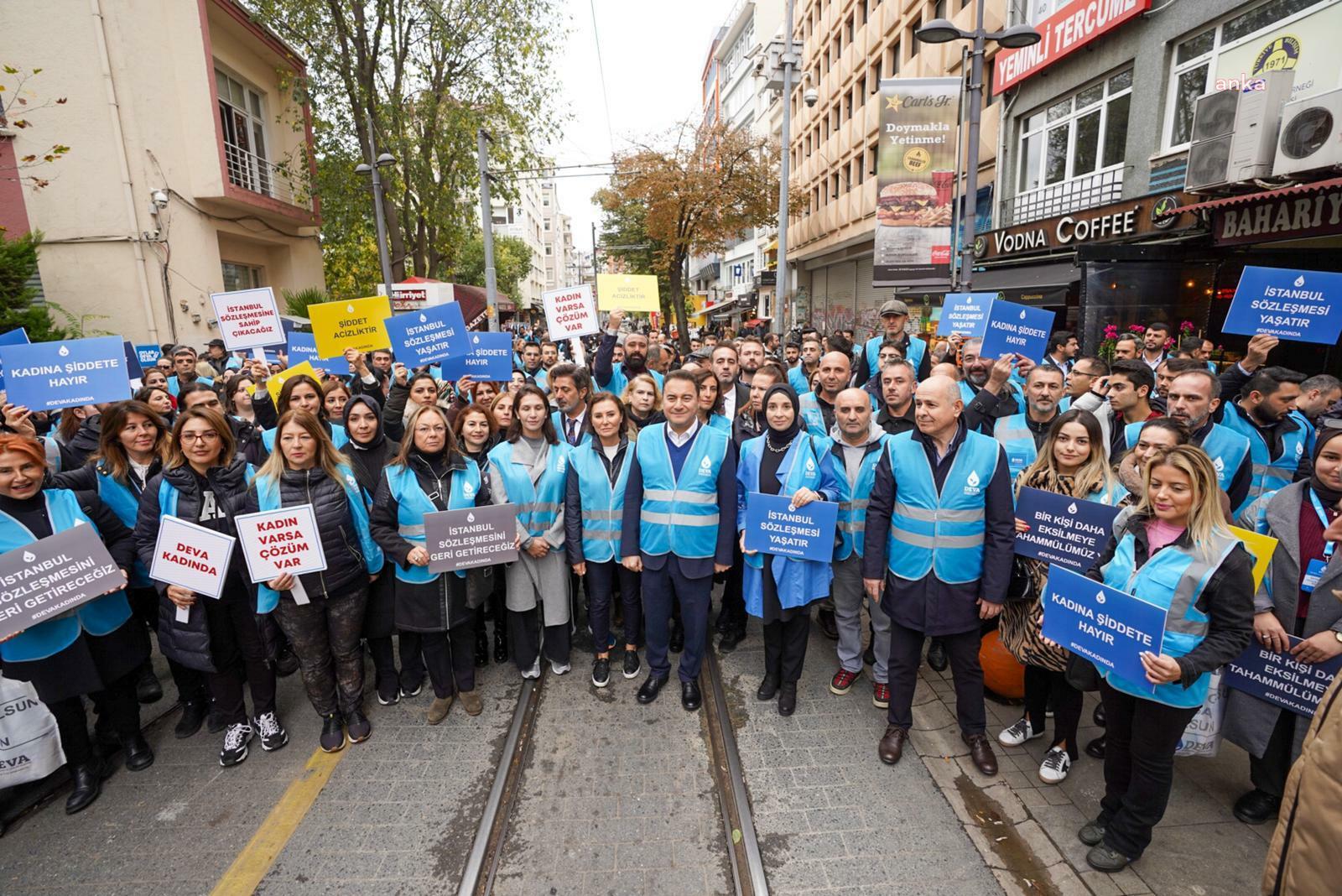 DEVA Partisi Genel Başkanı Babacan, İstanbul Kadıköy’de Kadına Şiddete Karşı Yürüdü Demokrasi ve Atılım (DEVA) Partisi Genel Başkanı Ali Babacan, '25