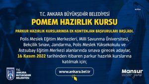 Ankara Buyuksehir'in Parkur Hazirlik Kurslarinda Ek Kontenjan Basvurulari Basliyor