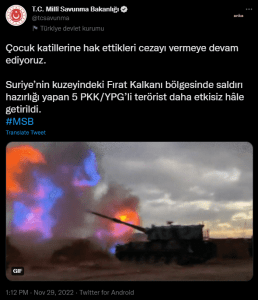 MSB: “Firat Kalkani Bolgesinde 5 PKK/YPG’li Terorist Etkisiz Hâle Getirildi”