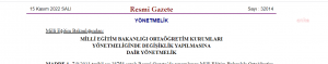Ortaogretim Kurumlari Yonetmeligi'nde Degisiklik: Siyasi ve Ideolojik Arac Gerec Dagitan, Akran Zorbaligi Yapan, Okulda Izinsiz Goruntu Cekip Paylasan Ogrencilere Disiplin Cezasi