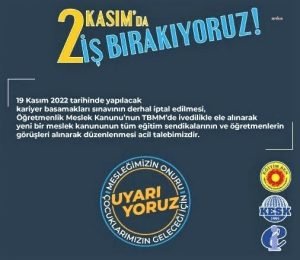 Egitim Sen’den Yarinki Is Birakma Oncesi MEB’e Cagri: “Kariyer Basamaklari Sinavi ve Ogretmenlik Meslek Kanunu Iptal Edilsin”