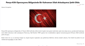 MSB: Uzman Cavus Halil Ibrahim Yigit Sehit Oldu
