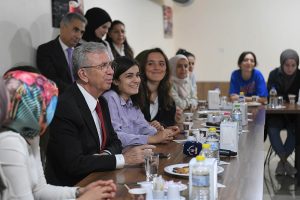 Mansur Yavas Gecici Barinma Merkezlerindeki genclerle Bulustu